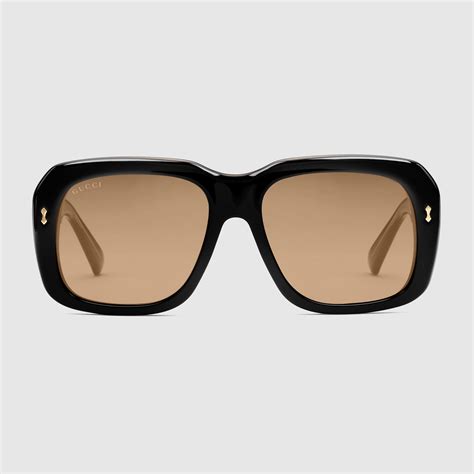 gucci rectangular acetate and metal sunglasses|gucci sunglasses price.